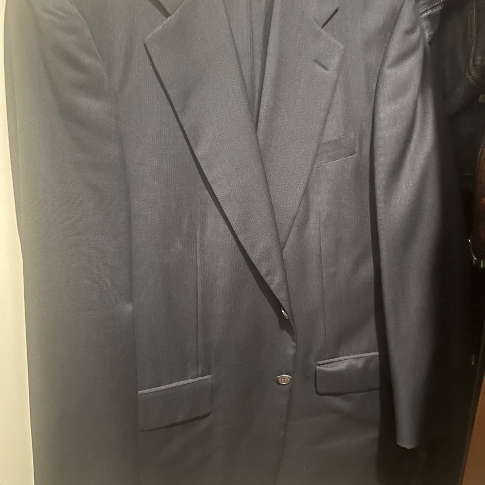 Blue Custom Suit 40R Super 110 wool